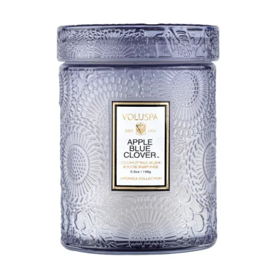 Voluspa Apple Blue Clover Small Embossed Jar Candle at Nordstrom