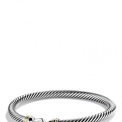 Cable Classic Buckle Bracelet with 18K Gold, 5mm