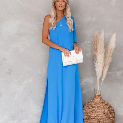From The Source One Shoulder Maxi Dress