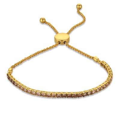 14K Honey GoldÃ¢â€žÂ¢ Bolo Bracelet With Chocolate OmbrÃƒÂ© Diamonds