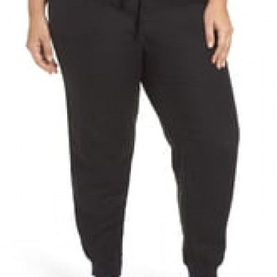 Plus Size Womens Caslon Drawstring Linen Joggers