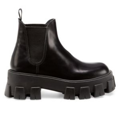 Lug-Sole Leather Chelsea Boots