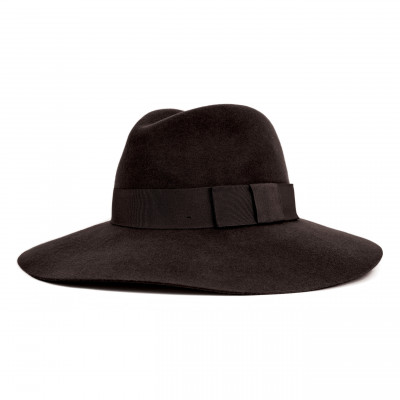 Womens Brixton Piper Floppy Wool Hat - Black