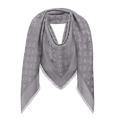 Louis Vuitton Charcoal Grey Monogram Shine Shawl