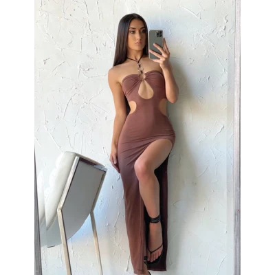 ROMA MAXI DRESS MOCHA - OUTCAST EXCLUSIVES