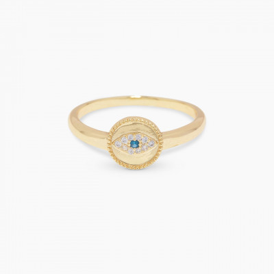 Evil Eye Coin Ring