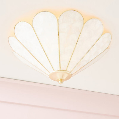 Daisy Capiz Flush Mount By Anthropologie in White