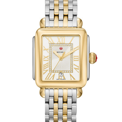 Deco Madison Two-Tone Diamond-Dial Watch