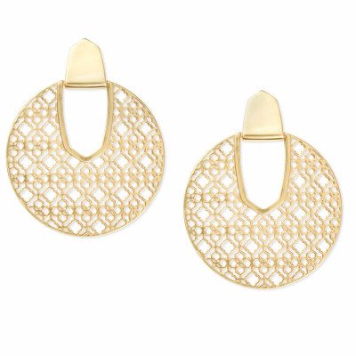 Diane Gold Statement Earrings in Gold Filigree | Kendra Scott