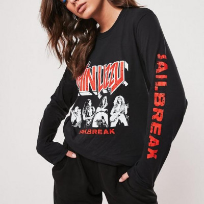 Black Thin Lizzy Long Sleeve T Shirt