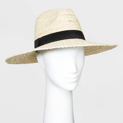 Women&#39;s Straw Wide Brim Fedora Hats - Universal Thread&#8482; Natural One Size
