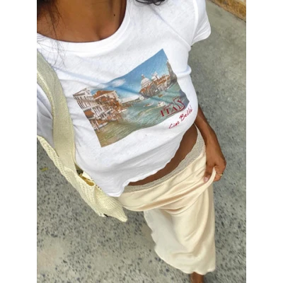 Italy Love Tee Ivory