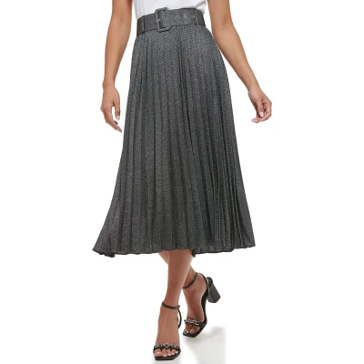 Calvin Klein Metallic Pleated with Belt
