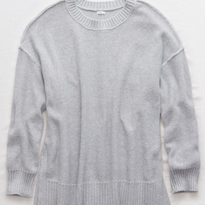 Aerie Desert Oversized Sweater Womens Medium Heather Gray