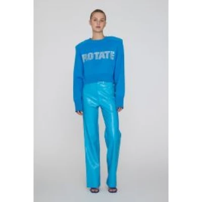 Reptile pu straight high rise pants