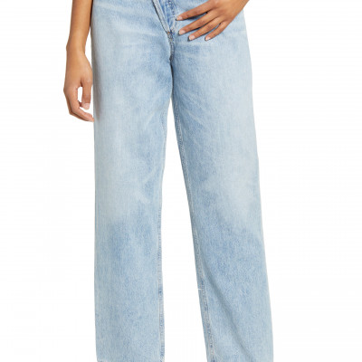 Womens Agolde Crisscross Upsize High Waist Jeans