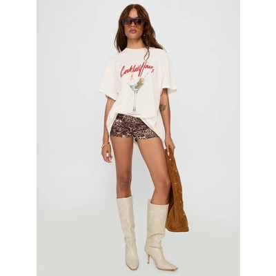 Unwind In Peace Oversized Tee White