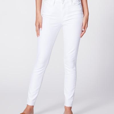 Margot Ankle Raw Hem - Crisp White