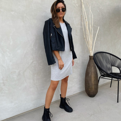 No Days Off Shoulder Pad Dress