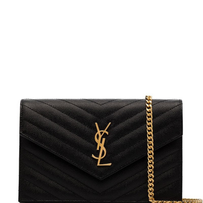 Saint Laurent YSL quilted shoulder bag - Black