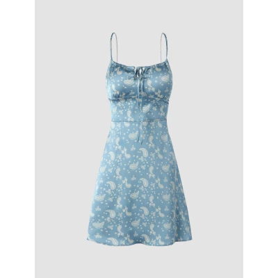 Blue Ditsy Cami Dress