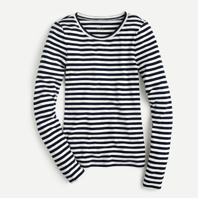 Slim perfect long-sleeve T-shirt in stripes
