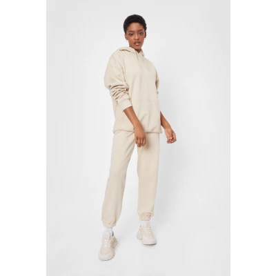 Womens Not My Hoodies Pullover Joggers Lounge Set - Beige - S, Beige