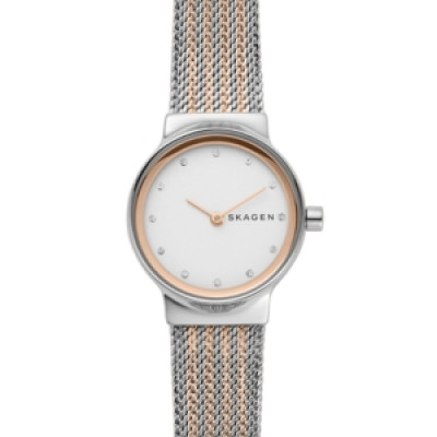 Skagen Womens Freja Two-Tone Stainless Steel Mesh Bracelet Watch 26mm