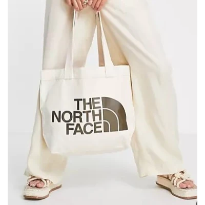 The North Face Cotton tote bag with water repellent coating in off white