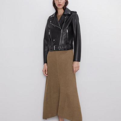 FAUX LEATHER BIKER JACKET