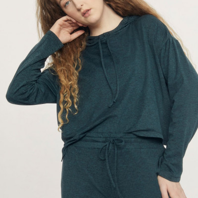 Girlfriend Collective Moss R & R Hoodie Color: - Multicolor -
