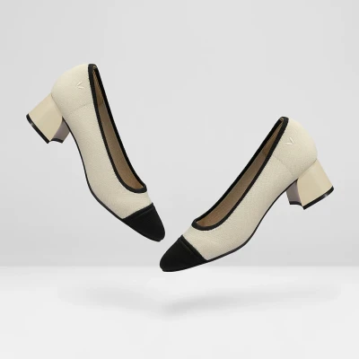 Round-Toe Chunky Heels
