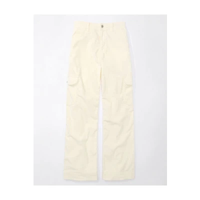 AE Dreamy Drape Stretch Corduroy Super High-Waisted Baggy Wide-Leg Pant Womens Cream 2 Regular