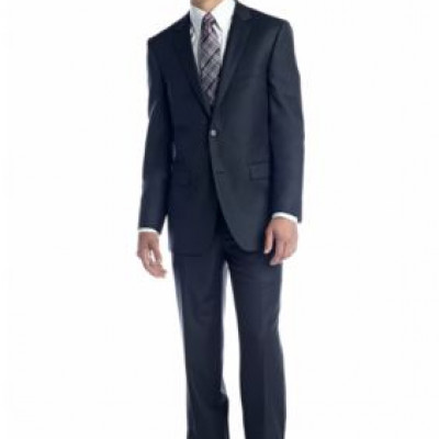 Dkny Mens Classic Fit Dark Gray Suit - Gray - 36 Short