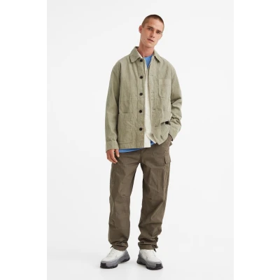 Regular Fit Ripstop Cargo Pants - Khaki green - Men | H&amp;M US