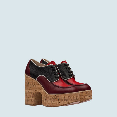 Madras Leather Lace-Up Shoe