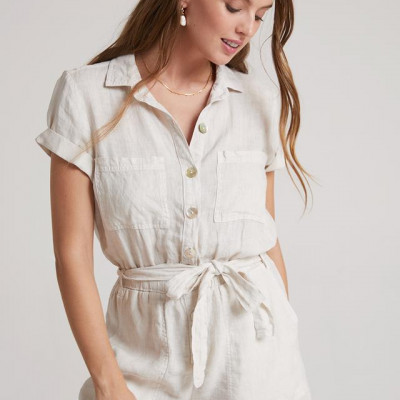 Rolled Hem Utility Romper