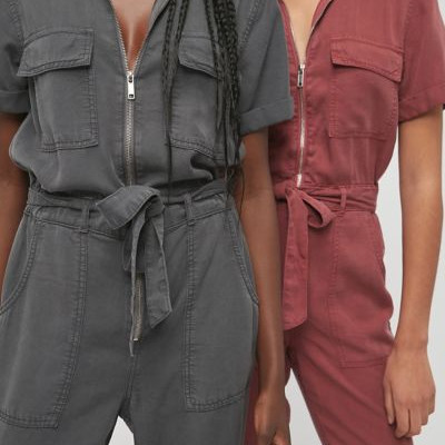UO Victory Zip-Front Coverall Jumpsuit