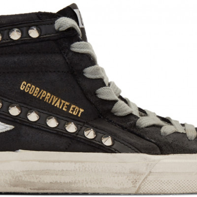Exclusive Black Stud Slide Sneakers