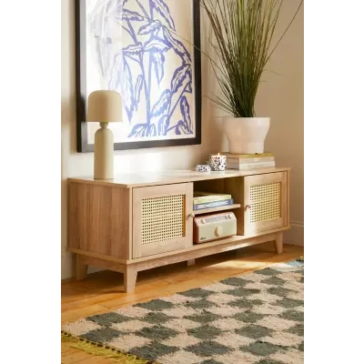 Lily Rattan Media Console - Brown ALL at Urban Outfitters