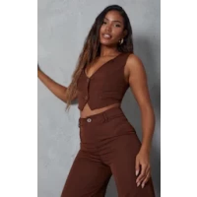 Chocolate Brown Shirt Vest