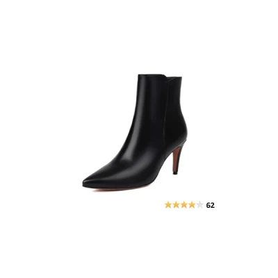 Pointed Toe High Heel Ankle Boots