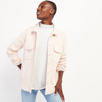 Ava Reverse Overshirt in Grey Mix