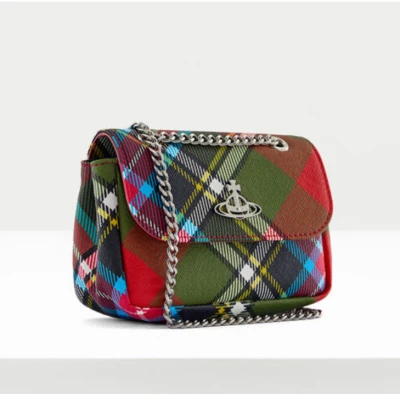DERBY SMALL PURSE WITH CHAIN in Tartan | Vivienne Westwood&reg;