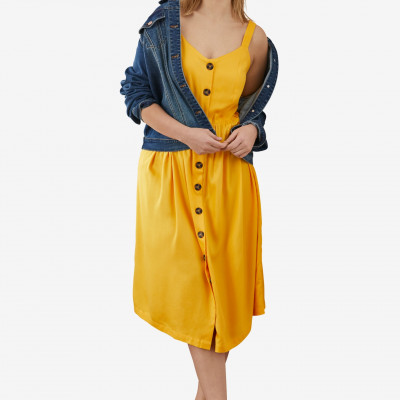 Button-Front A-Line Dress