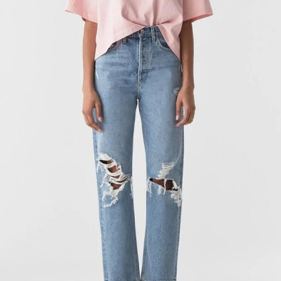 90's Mid Rise Loose Fit In Fall Out