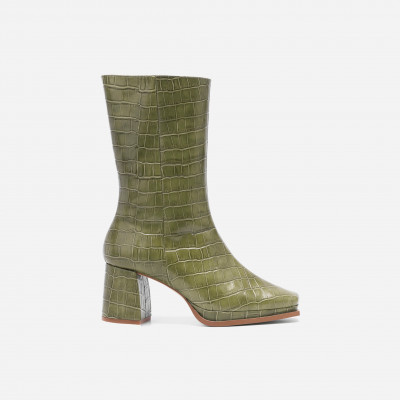 Lisa Croco Leather Green