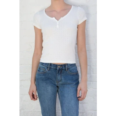 Zelly Long Eyelet Top