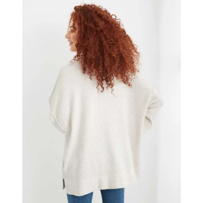 Slouchy Ribbed Crew Neck Sweater