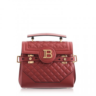 Balmain Quilted Leather 23 B-buzz Satchel Bag